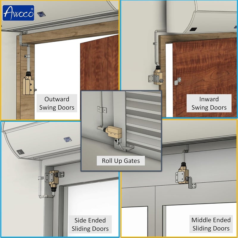 Awoco Heavy Duty Commercial Plunger Door Micro Switch for Air Curtains, 250V 15A IP 65 Limit Switch Type NO and Type NC (TZ-6001-15A) - Image 4